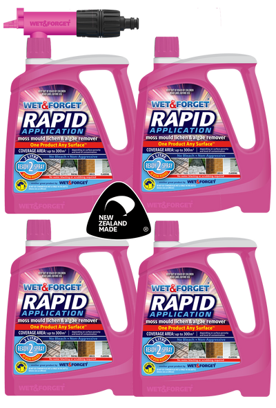 Rapid Application Moss Mould Lichen & Algae Remover Four Pack