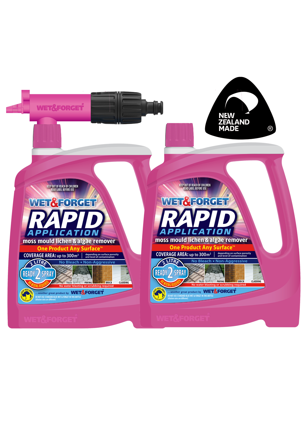 Rapid Application Moss Mould Lichen & Algae Remover Twin Pack