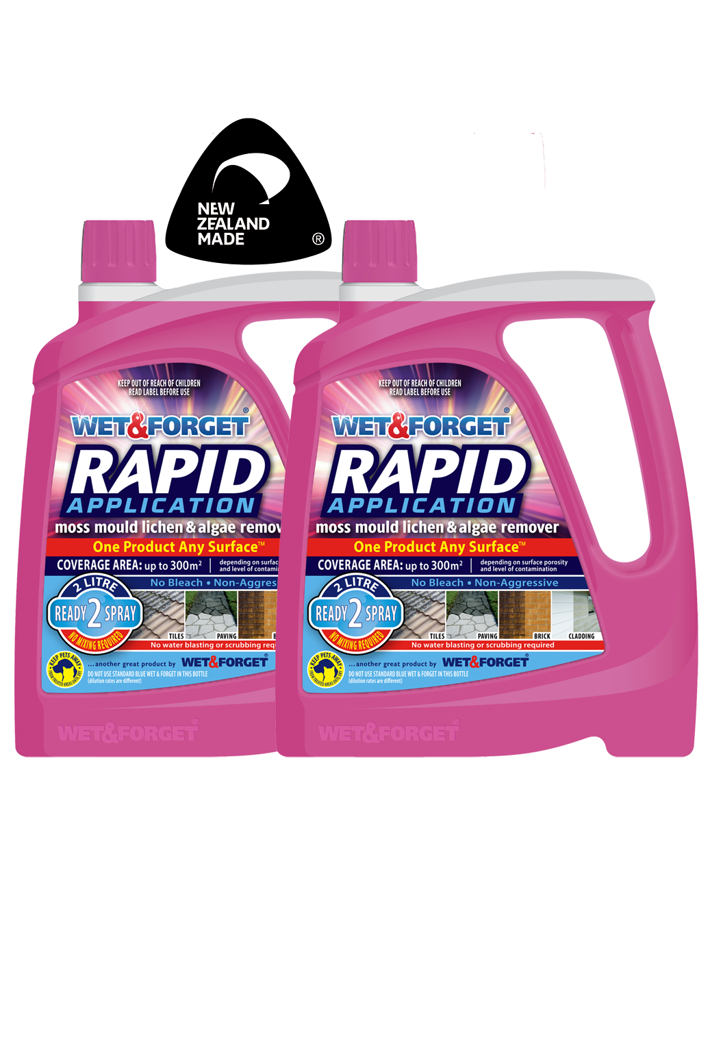 Rapid Application Moss Mould Lichen & Algae Remover Twinpack
