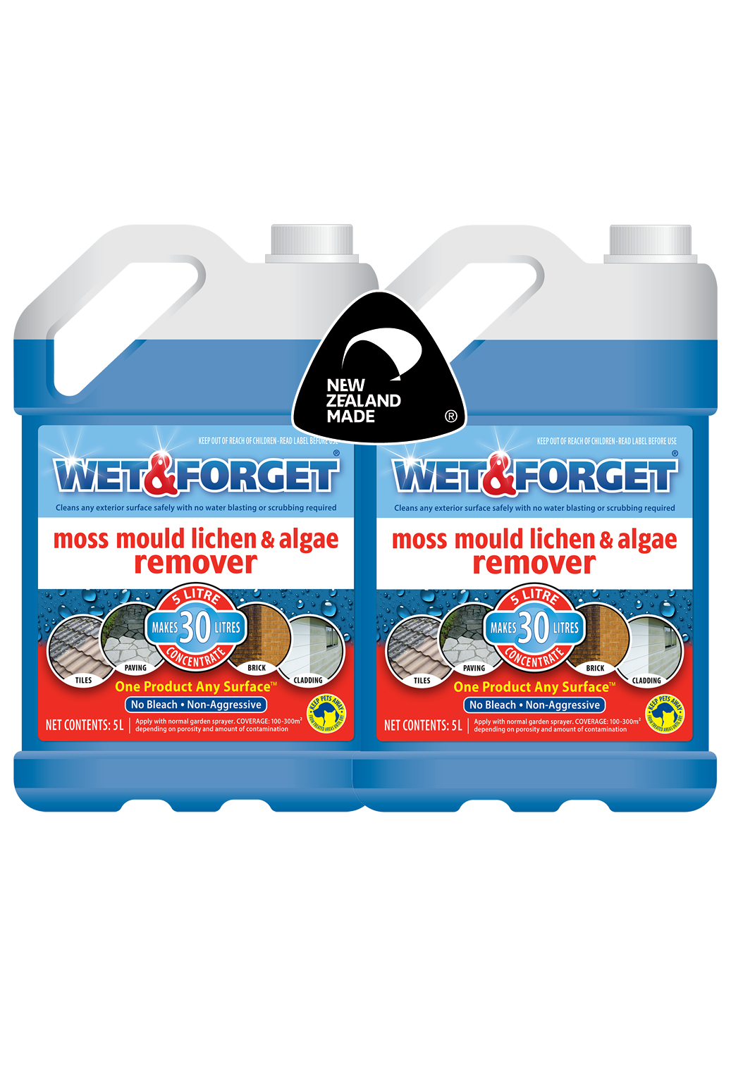 Wet & Forget Moss, Mould, Lichen & Algae Remover Twin Pack