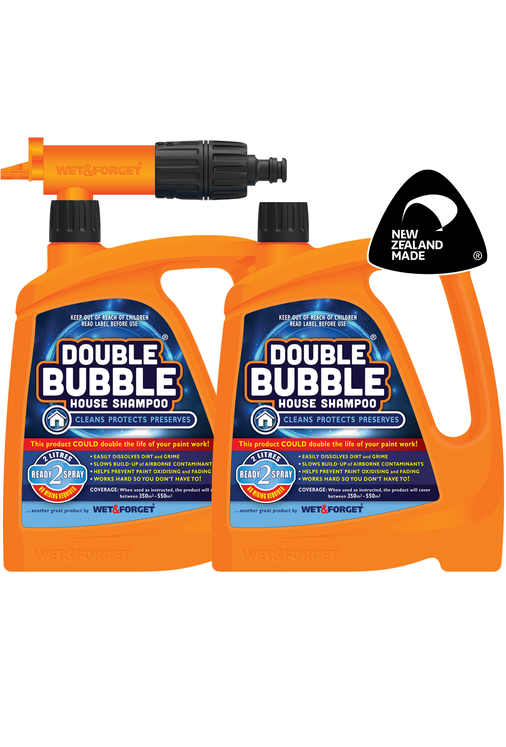 Double Bubble House Wash & Shampoo Twin Pack