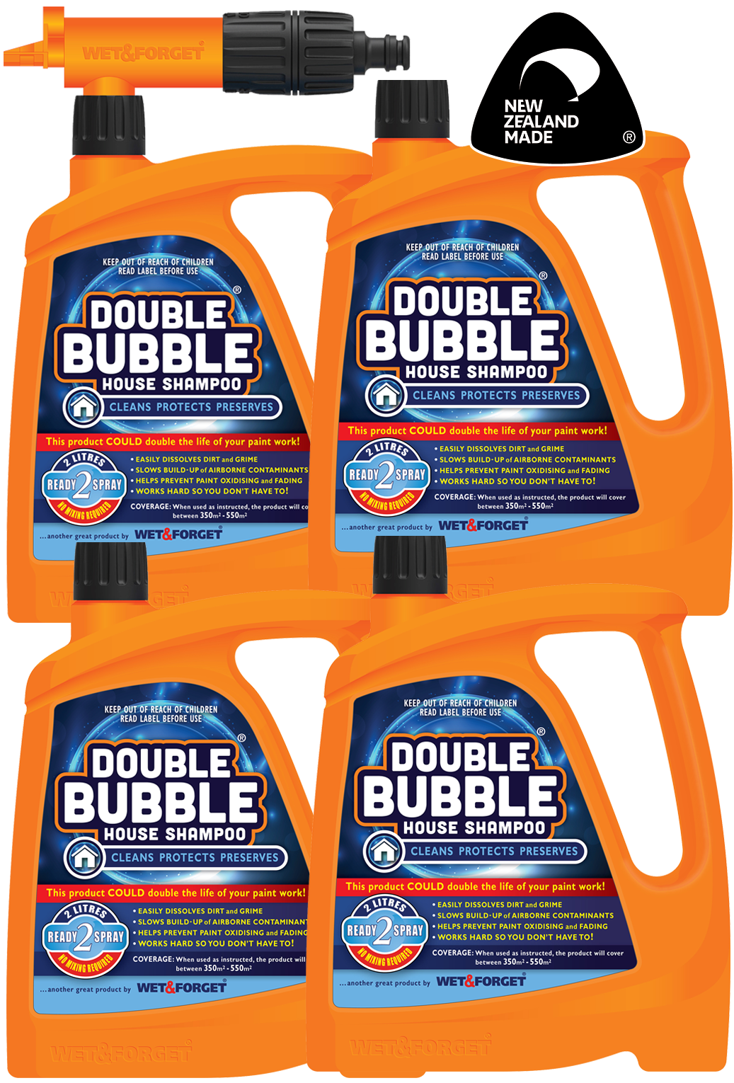 Double Bubble House Wash Four Pack