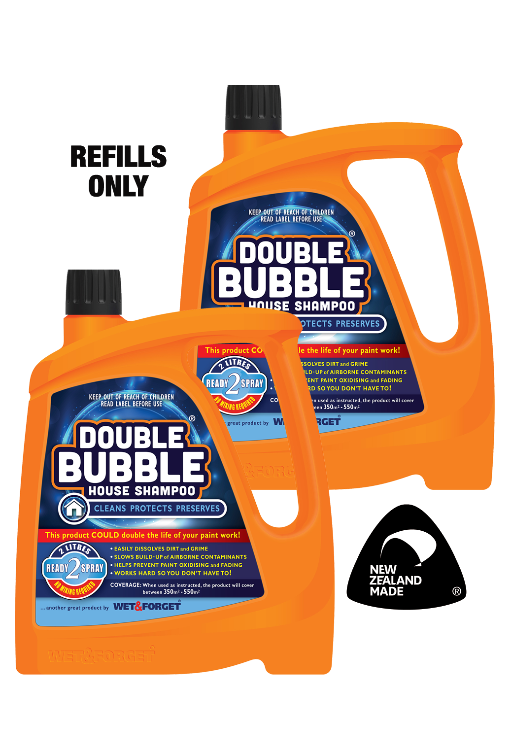 Double Bubble House Wash Refill Twin Pack