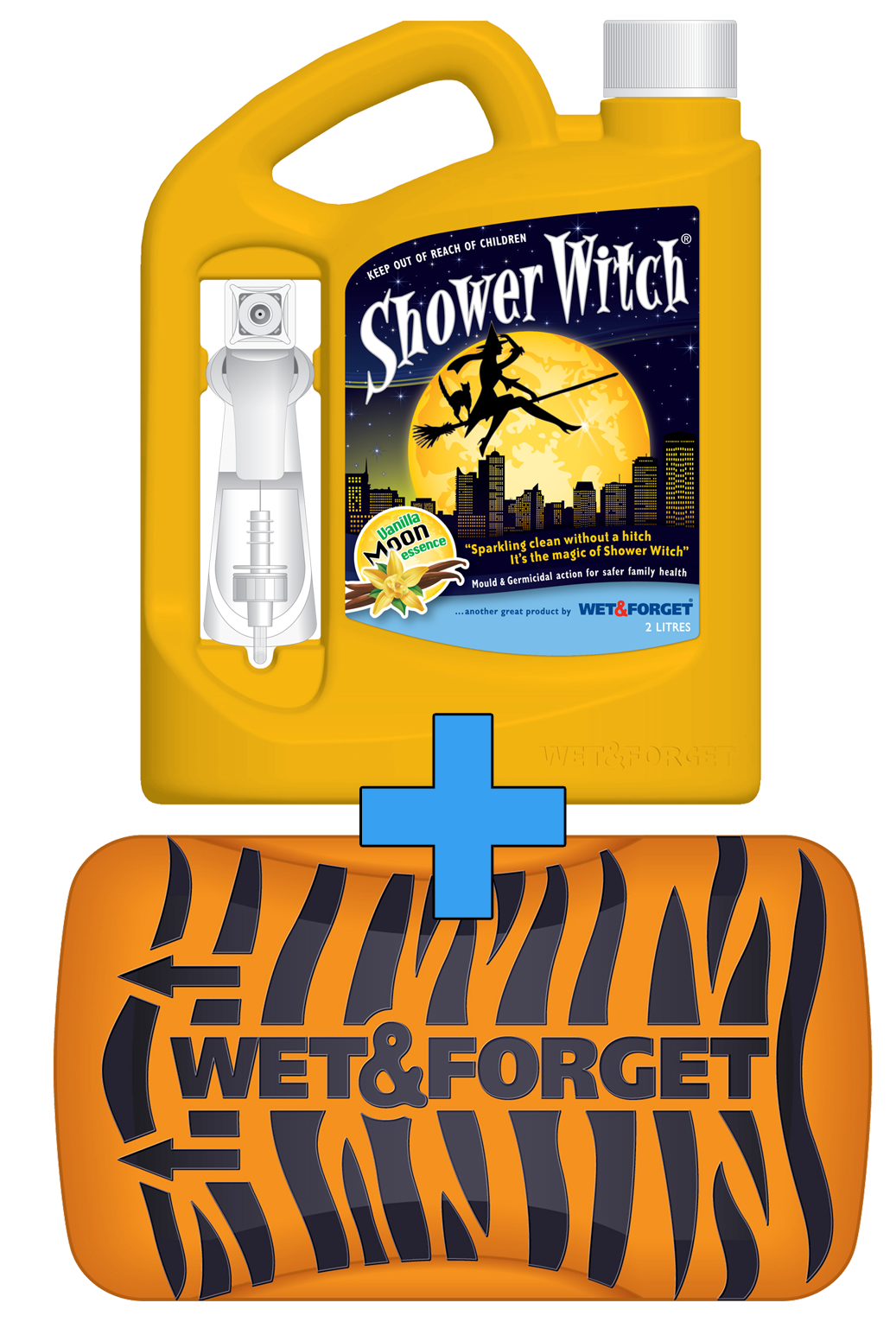 Shower Witch Shower Cleaner With Tiger Paw