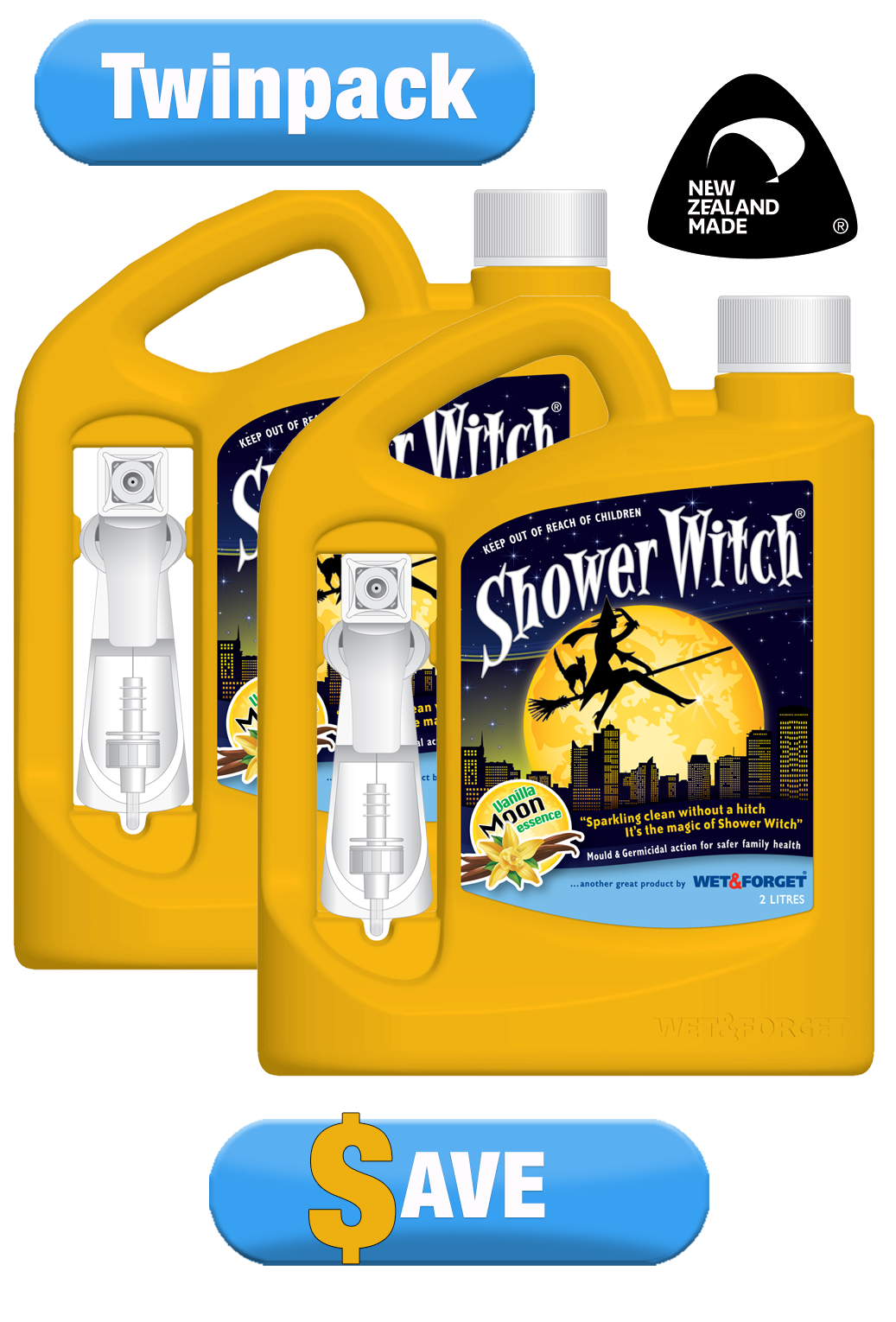 Shower Witch Shower Cleaner Twin Pack